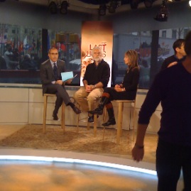 Matt Lauer talks to Dereck and Beverly Joubert about “The Last Lions” on the set of the Today Show (February 2011)