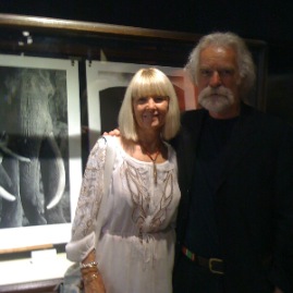 Caroline Graham and Dereck Joubert at Beverly Joubert’s photography exhibit in London (July 4 2011)